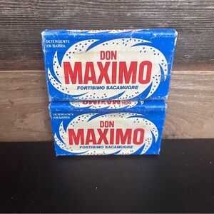 Lot Of 2 Vintage Don Maximo Detergent Soap Detergent Stain Remover Laundry Bar